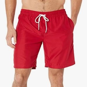 🎯nwt amazon red swim trunks